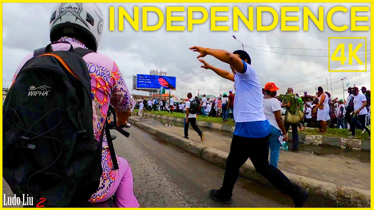 Independence day  2022 - Lagosians in the streets of Lagos Nigeria - Immersive Travel video Africa