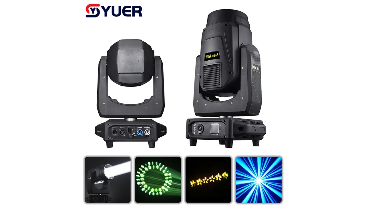YUER™️New 420W Prism King Moving Head Light With LED Ring Spot 12+24+48 Prisms Rotating+A 6-Row Lens