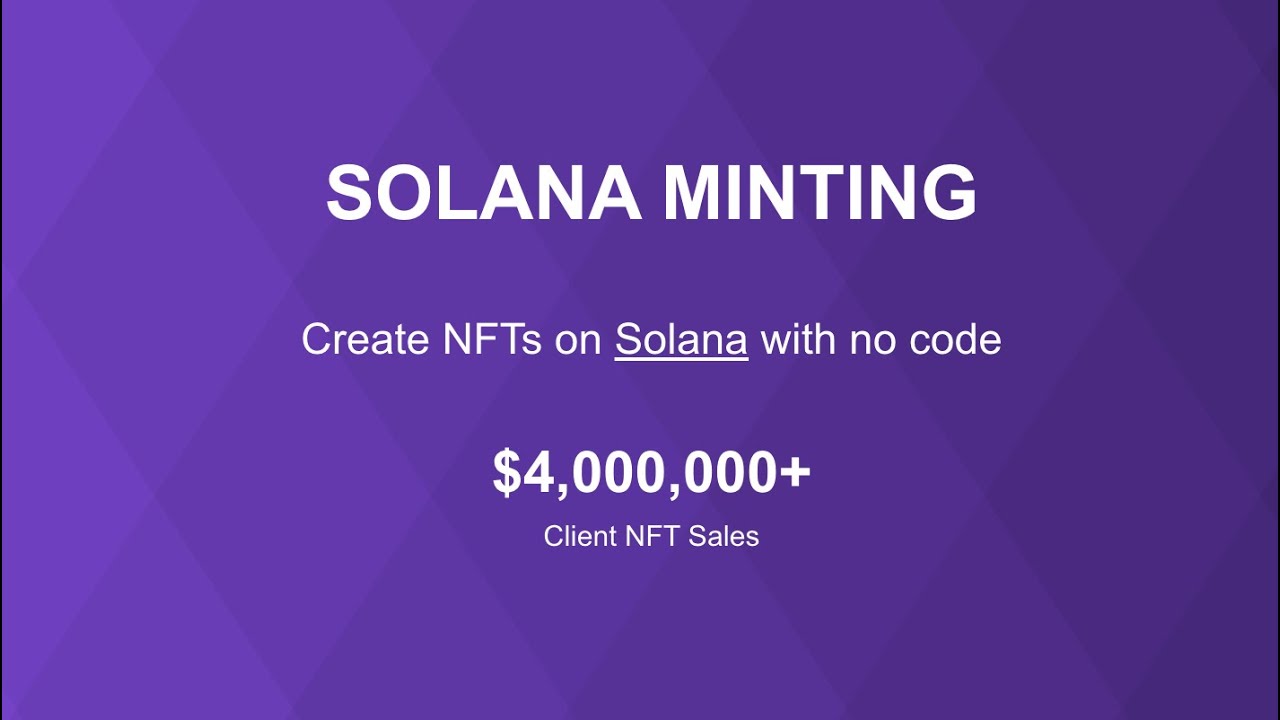 Mint NFTs on Solana with No Code!