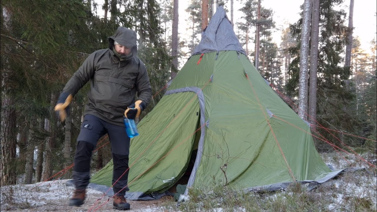 -10C Winter nights in a hot tent