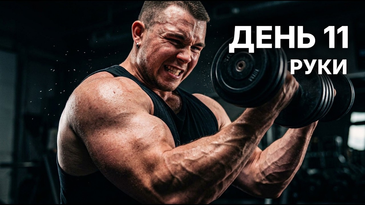 11 ДЕНЬ | Полная тренировка рук в подвальной качалке