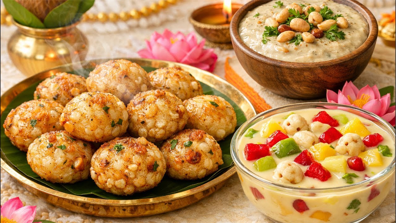 साबूदाना मखाना अप्पे 😲 | मखाना कस्टर्ड + मूंगफली चटनी | नवरात्रि Day 1 व्रत नाश्ता