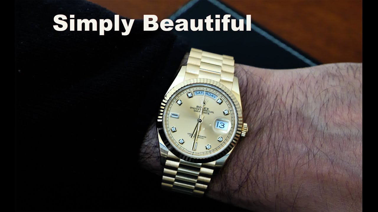 This Rolex Day-Date is Full of Champagne and Diamonds
