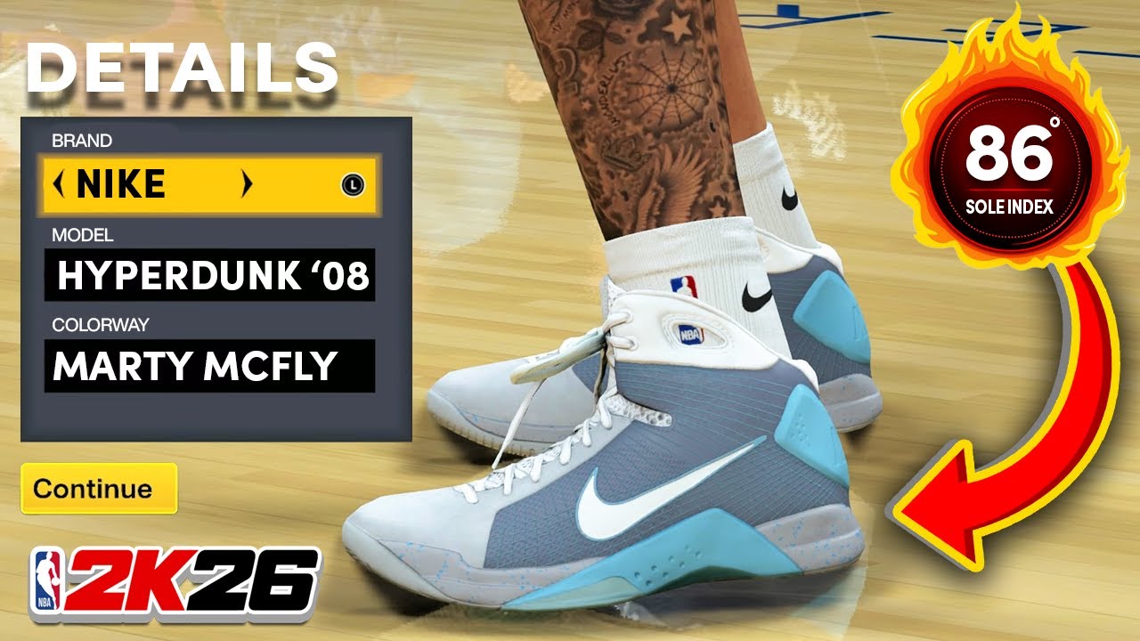 NBA 2K26 Shoe Creator: Nike Hyperdunk 2008 Marty McFly