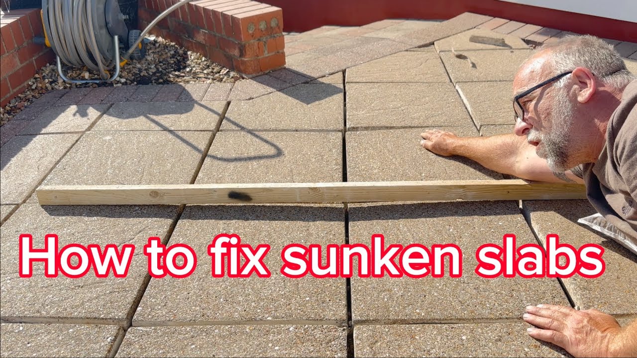 Do you have sunken paving slabs here’s a quick fix for a few pounds £££ #diy #quickfixes