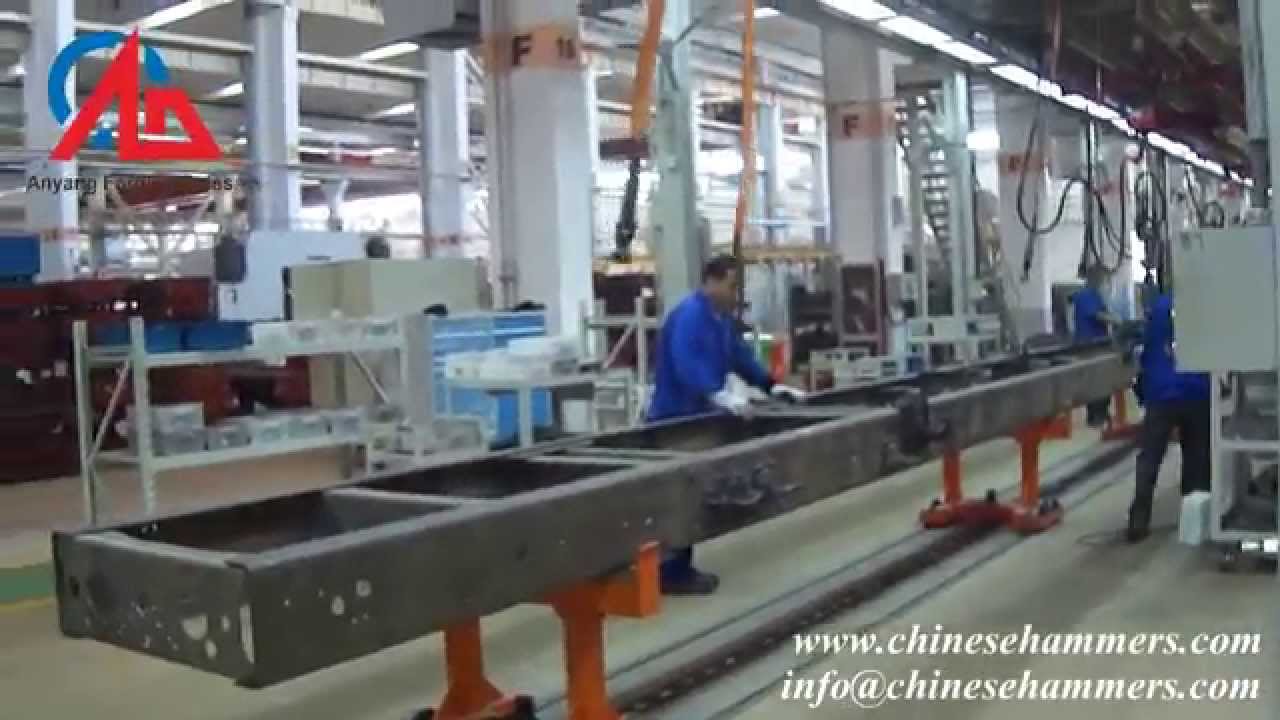 Production Line - Hydraulic rivet setting machine for truck frame