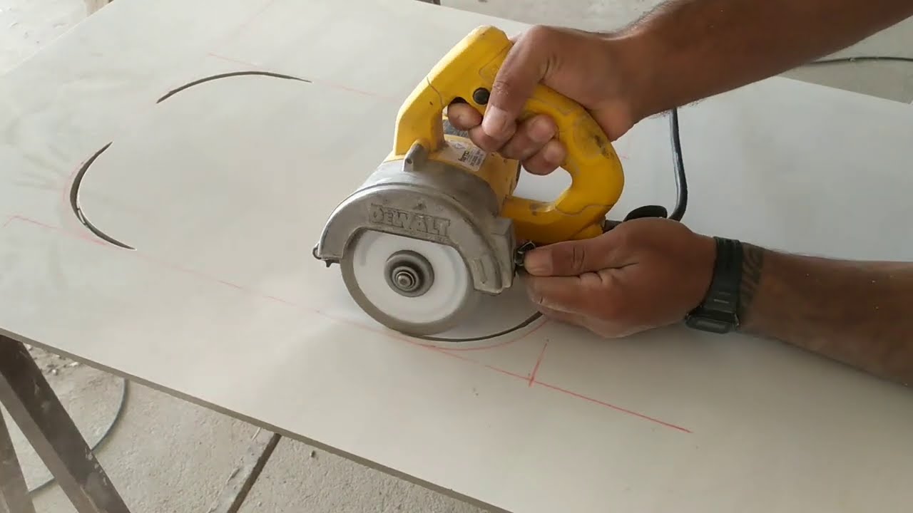 Aprenda fazer o corte da cuba da pia de porcelanato passo a passo