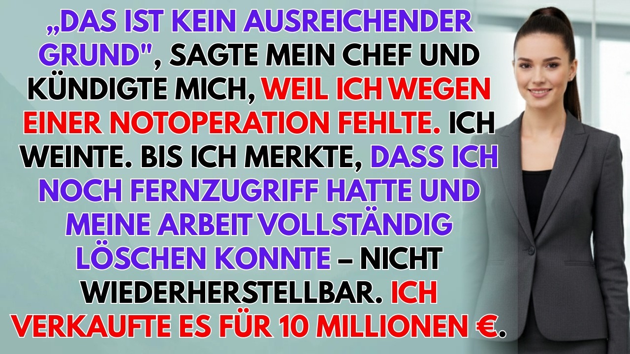 Gekündigt Wegen Blinddarm-Notfall, Ich Zerschlug Ihr Unternehmen
