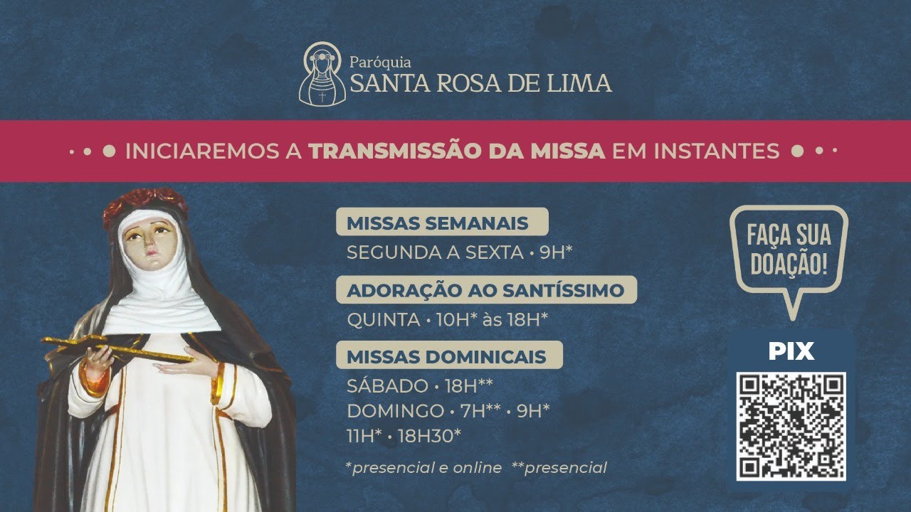 Terço Mariano 8:30h- Santa Missa 9:00h - 11/02/2026
