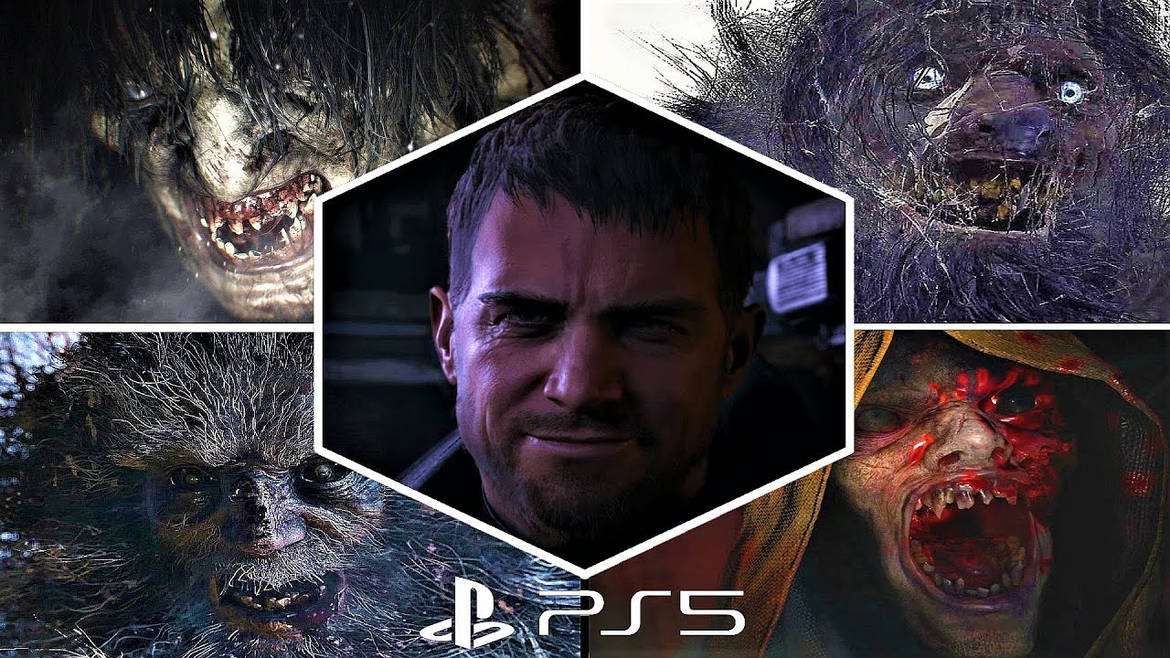 Resident Evil 8 Village (PS5) ► All Bosses & Monsters Fights [NO DAMAGE - Hardcore Difficulty]
