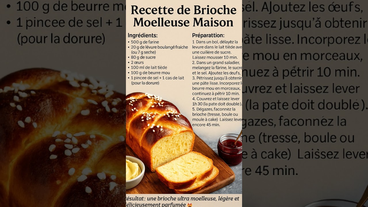 👉 Brioche maison ultra moelleuse ✨ &agrave; tester absolument !
