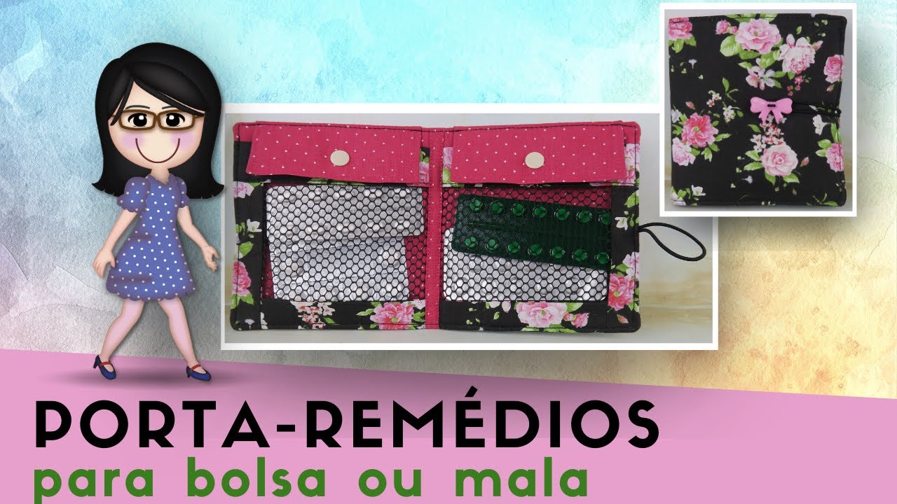 Porta-remédios de tecido | para bolsa ou mala