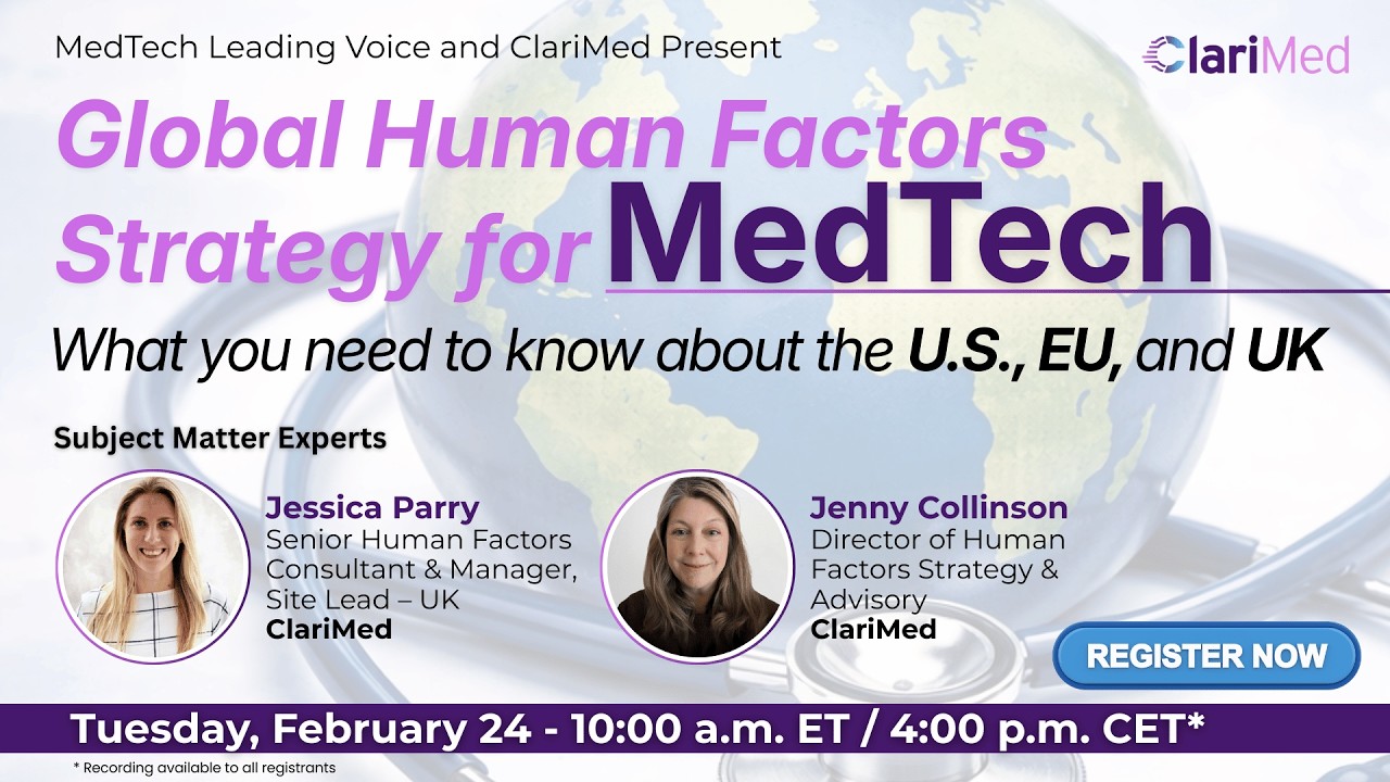 Global Human Factors Strategy for MedTech: U.S., EU & UK Requirements Explained