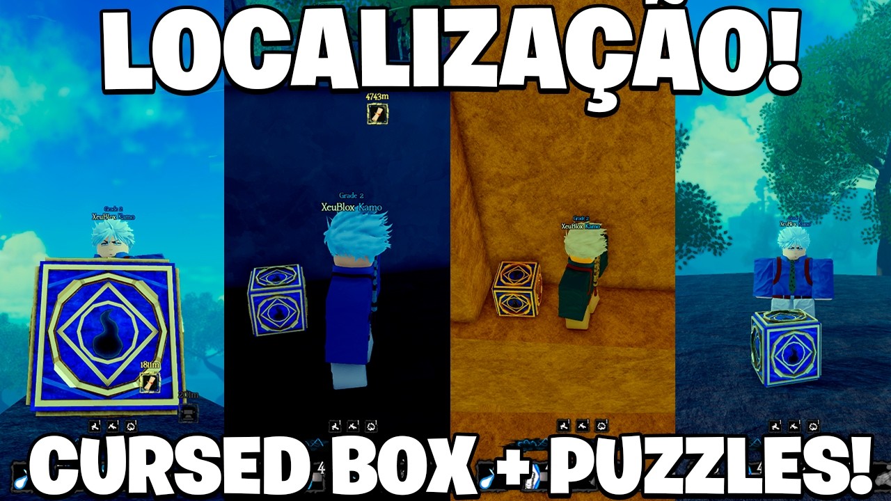⬜ TODAS AS CURSED BOX + COMO RESOLVER OS PUZZLES! SORCERER ASCENT (ROBLOX)