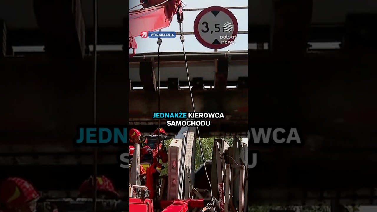 Staranował wiadukt. Myślał, że się pod nim zmieści
