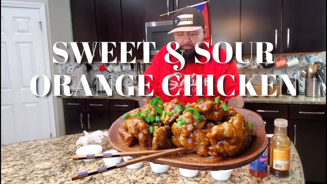 SWEET & SOUR ORANGE CHICKEN/ POLLO AGRIDULCE Y NARANJA
