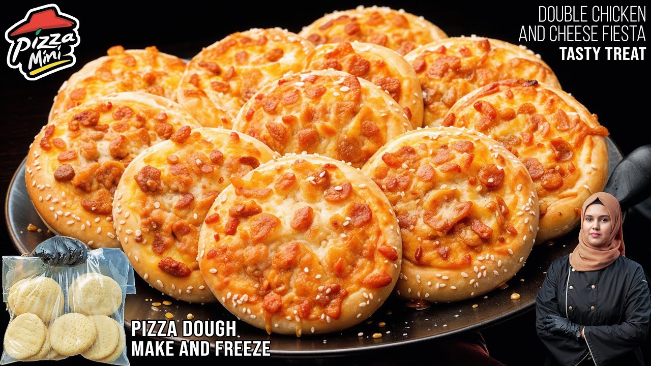 MINI PIZZA 🍕| Double Chicken & Cheese Party Pizza | Ramadan Iftar Special
