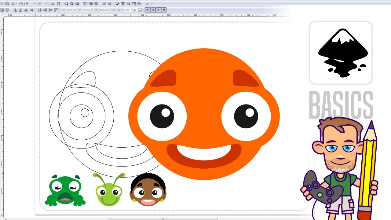 Учебное пособие по Inkscape — создание игрового арта и ресурсов — начнём с кругов