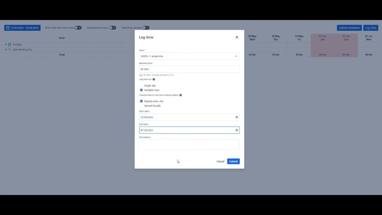 eZee Timesheet & Worklog - time tracking gadgets for Jira dashboard