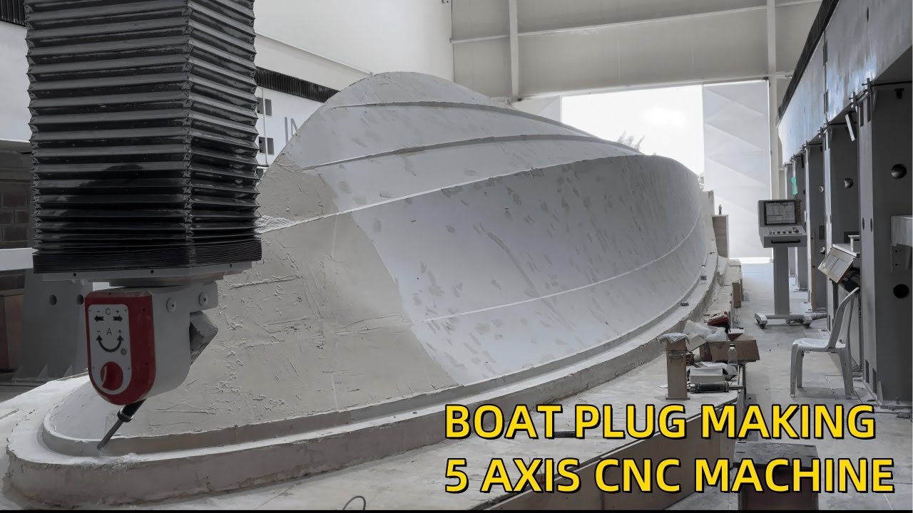 5-axis machining center for boat polyurethane plug mould milling fiberglass yacht cutting #5axiscnc