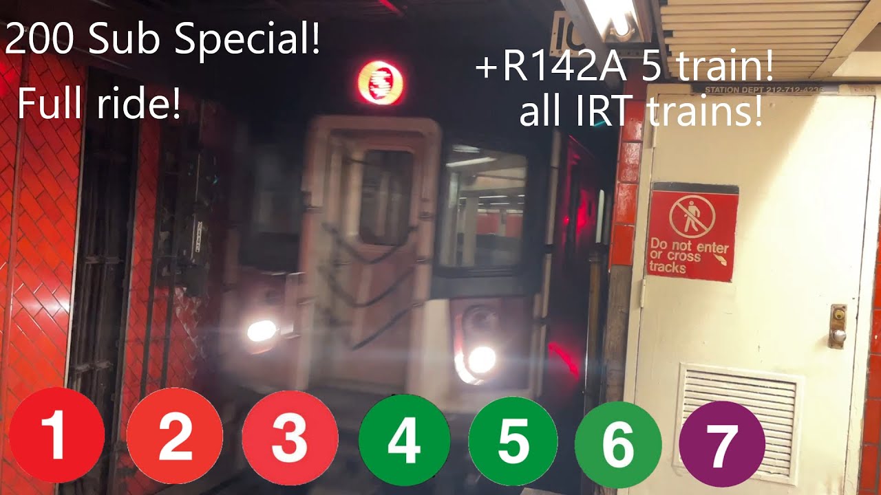 200 Sub special!: MTA 1, 2, 3, 4, 5, 6, and 7 trains (full ride!) from Times Sq to Flushing!