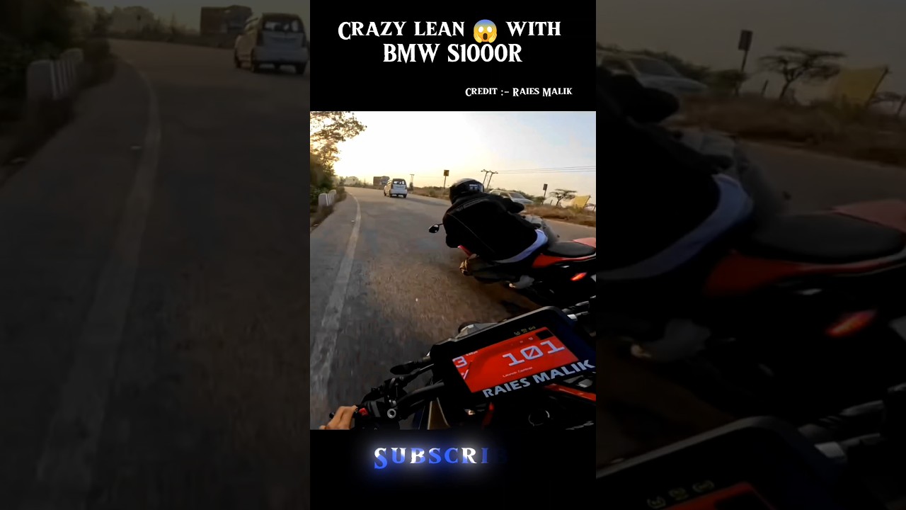 Crazy lean 😱 with BMW S1000R #shorts #raiesmalik #jannustuntz