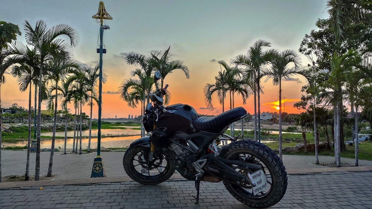 Honda CB150R Small Town Roads Motorcycle Sunset Ride, Lake Huai Chak Nok, near Pattaya, Thailand 4K