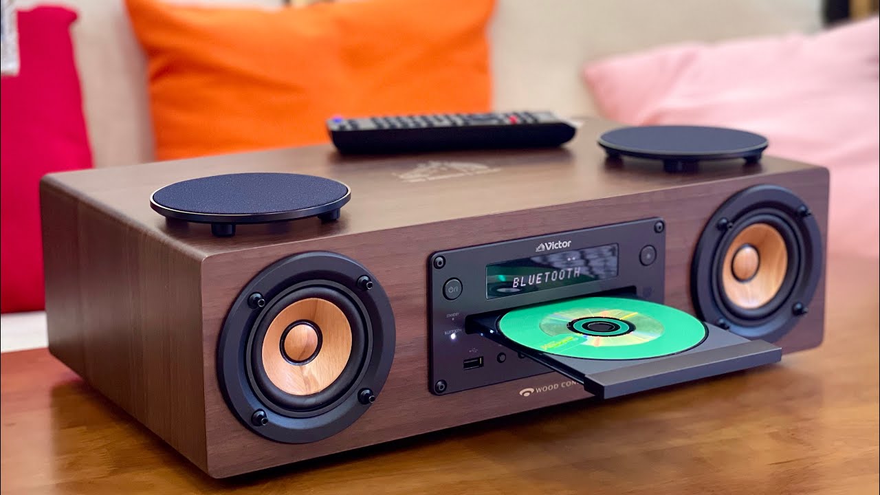 Siêu phẩm mới nhất 2021 Bombox Victor EX-D6 loa màng gỗ Chơi Bluetooth USB CD.. LH: 077.202.0010