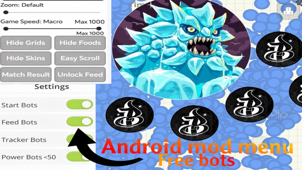 NEW ANDROID MOD MENU NO KEY LOGIN AND FREE BOTS 😱⚡️ | AGARIO MOBILE |