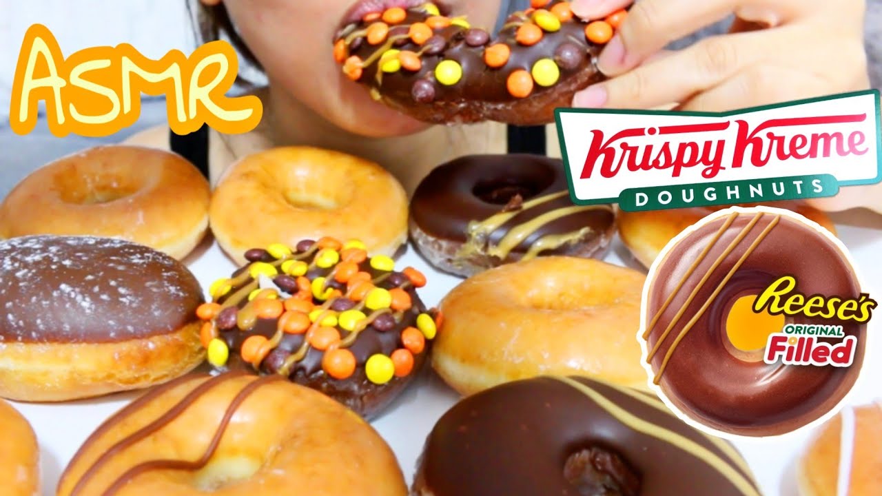 ASMR Krispy Kreme Doughnut MUKBANG REAL EATING SOUNDS 먹는 TWILIGHT