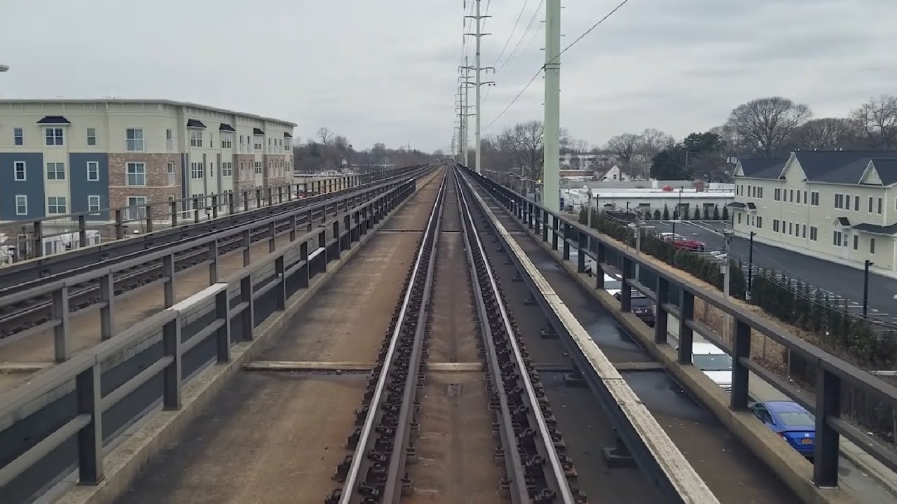 4K/60p: LIRR M3 Front Window Babylon to Massapequa Park