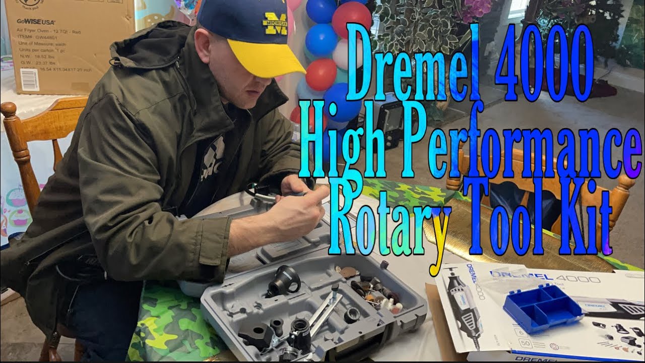 Набор высокопроизводительных вращающихся инструментов Dremel 4000-6/50 с гибким валом/РАСПАКОВКА/Подарок мужу