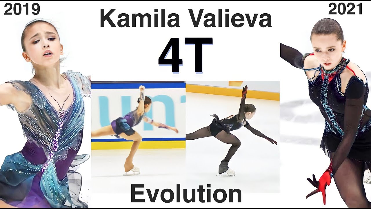 Kamila Valieva Quad Toe (4T) Evolution 2019-2021