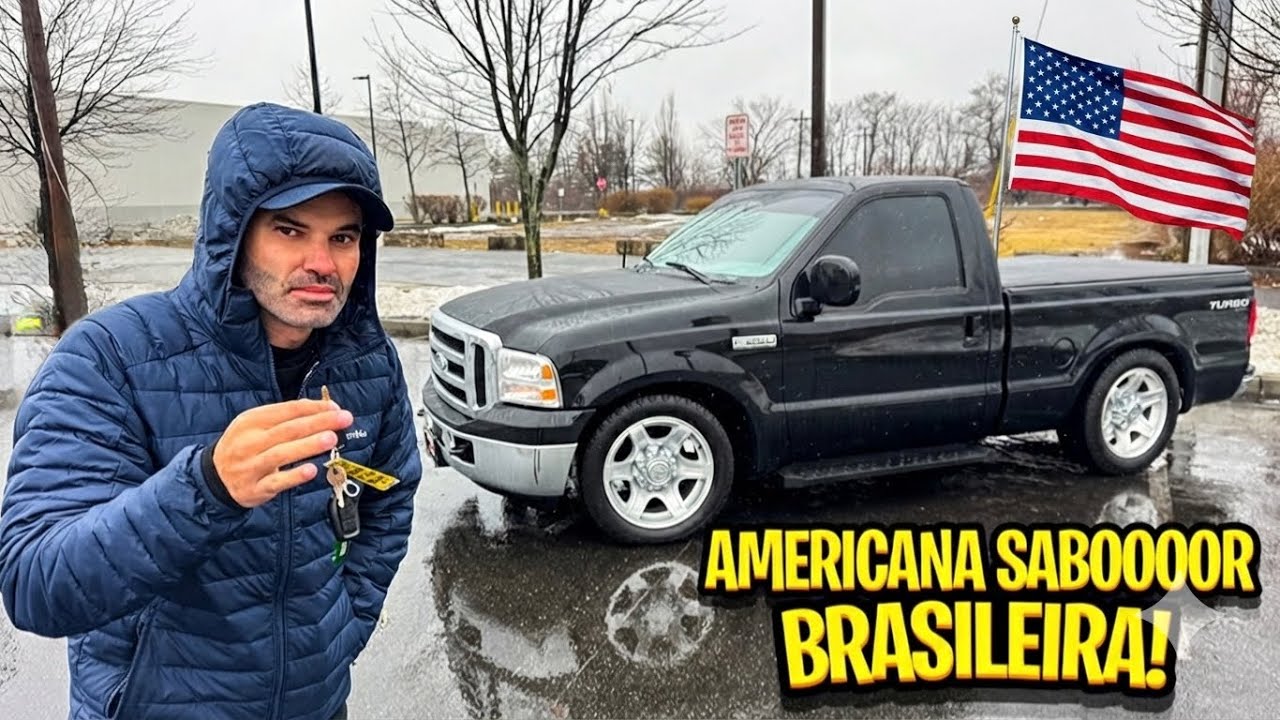 ENCURTARAM UMA F250 V8 NOS EUA SÓ PRA PARECER BRASILEIRA