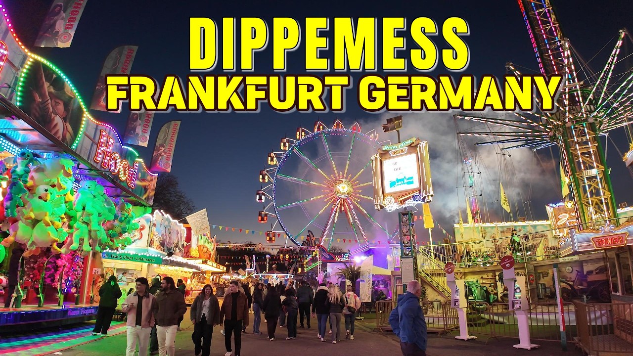 Dippemess Frankfurt 2026 Opening Day: Amazing Night Atmosphere & Attractions  | 4K 60fps HDR