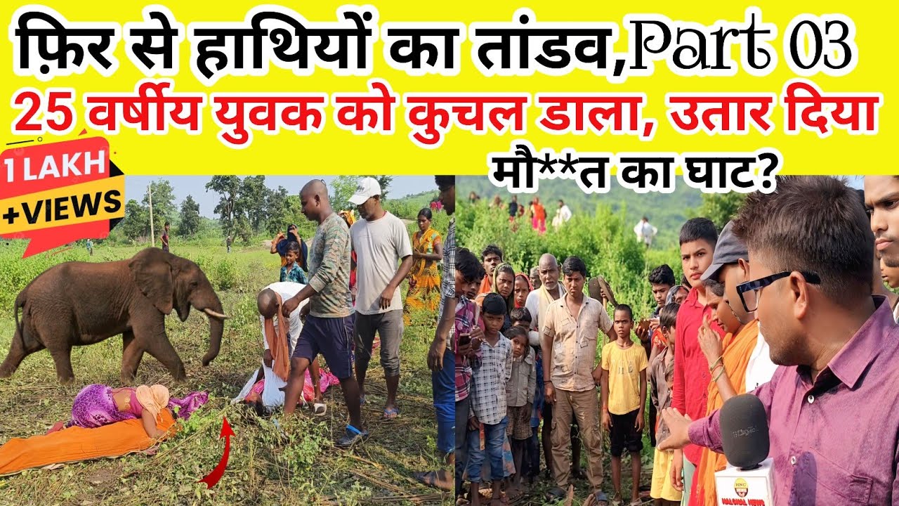 फ़िर से हाथियों का तांडव, 25 वर्षीय युवक को कुचल डाला, आख़िर में उतार हि दिया मौ**त का घाट, 