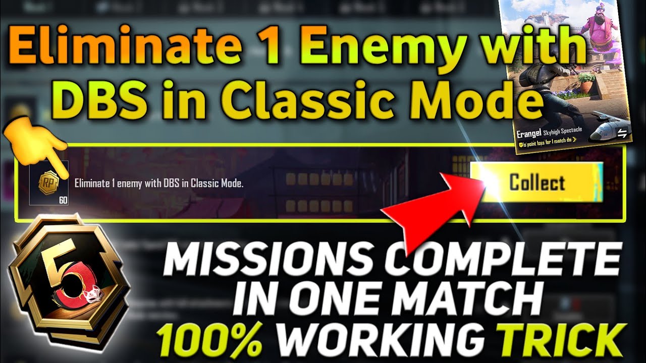 Eliminate 1 enemy with DBS in Classic Mode, 1v3 with DBS 😎