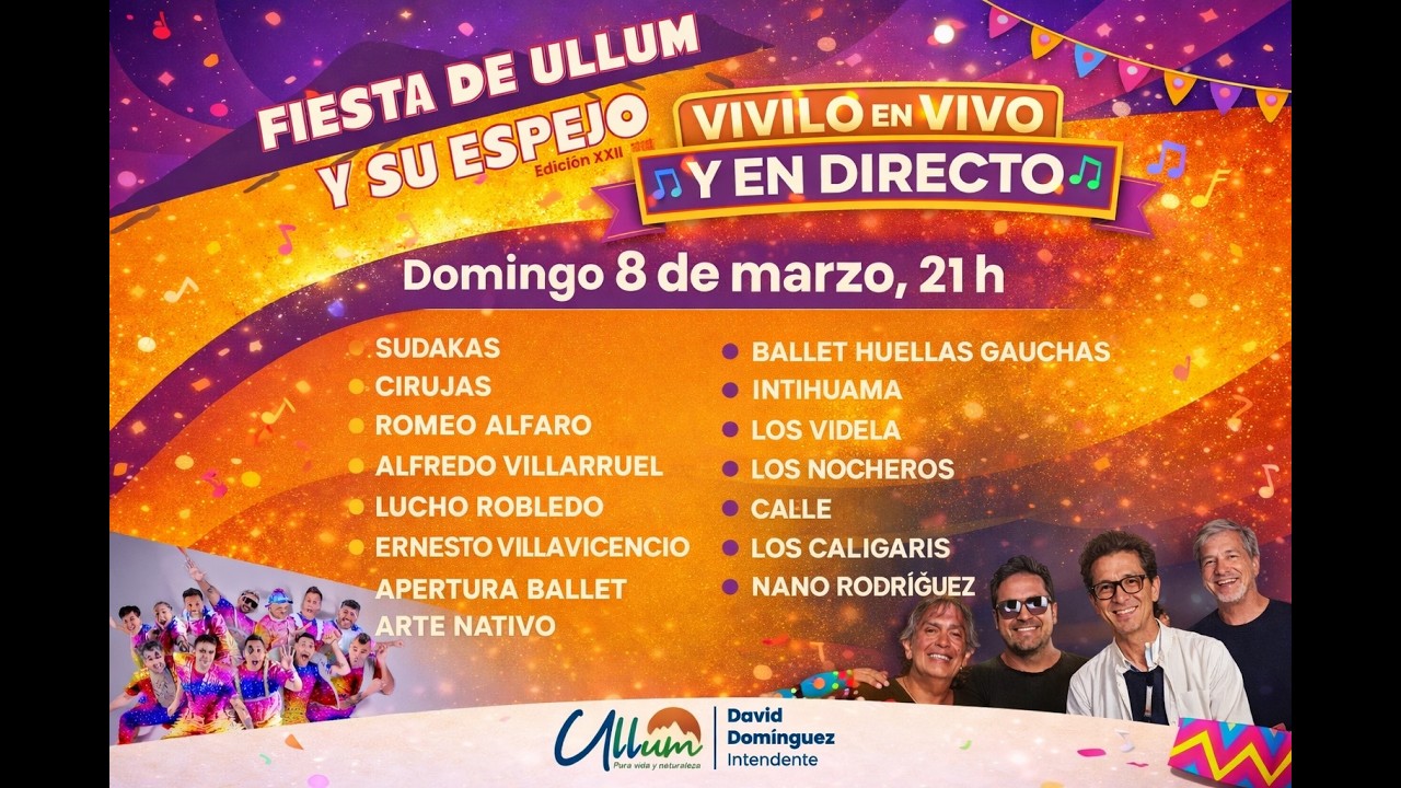 Fiesta de Ullum y su Espejo – Edición XXII.  En Vivo y en Directo desde el Predio Municipal de Ullum