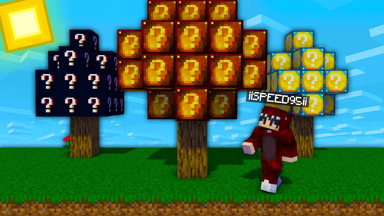 ماين كرافت أشجار الحظ !!🔥🔥 | 6 أنواع من بلوكات الحظ !