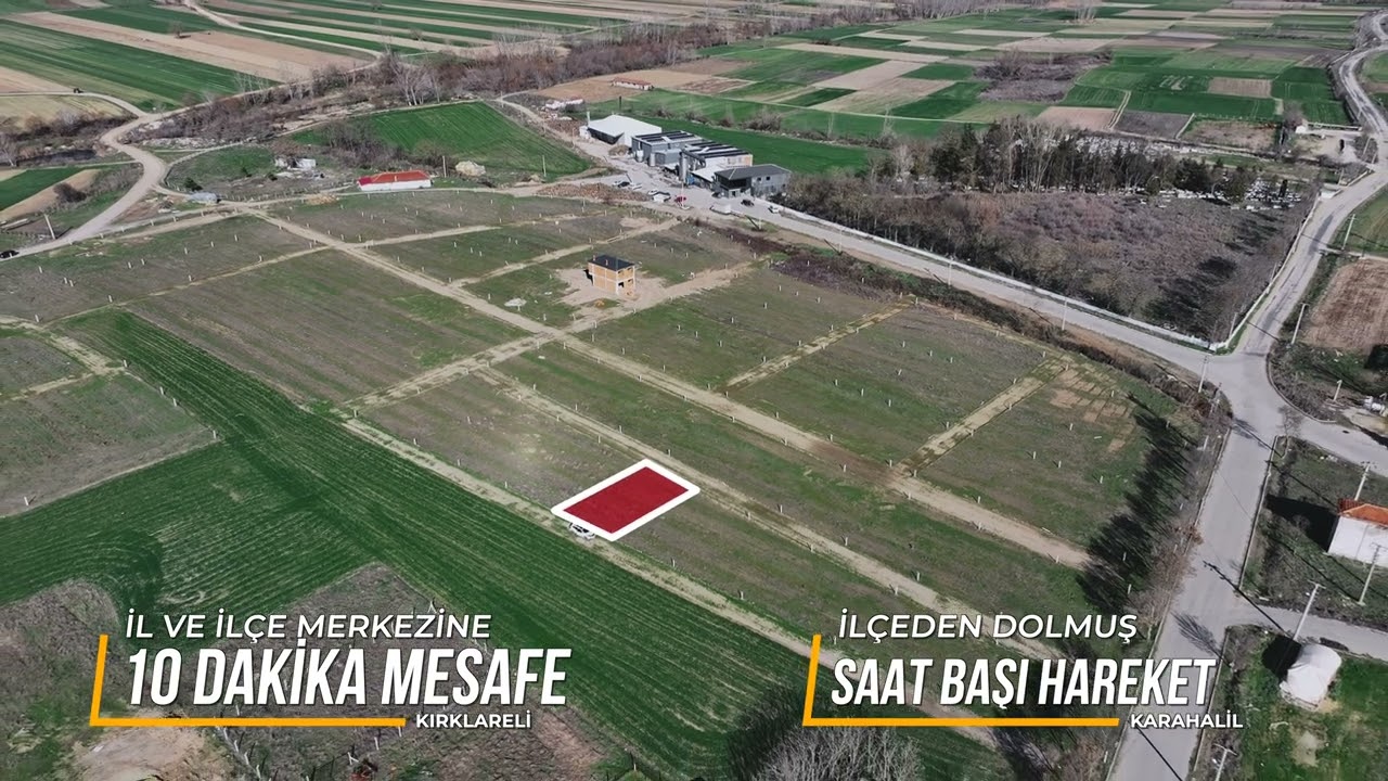 BABAESKİ KARAHALİL'DE SATILIK M&Uuml;STAKİL PARSEL 312 M&sup2; ARSA