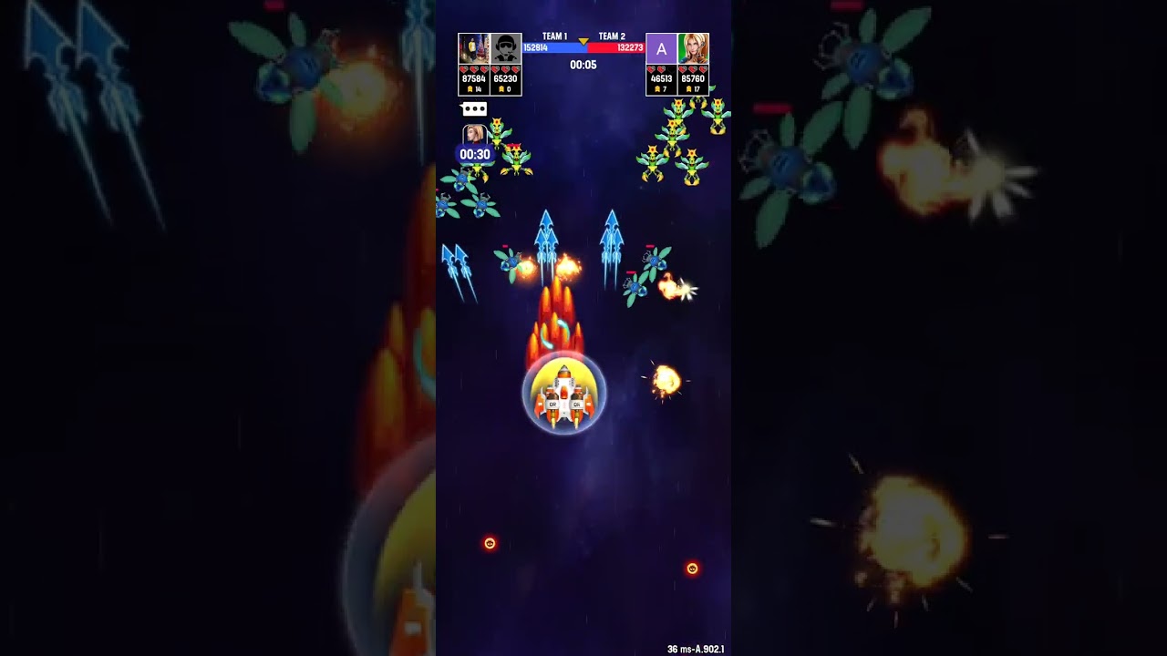 Galaxiga space 🚀🌌 fight 2 times ☠️💀💥💯👑🔥😎 #gaming #arcadegame #games #spaceship #space #shootergames