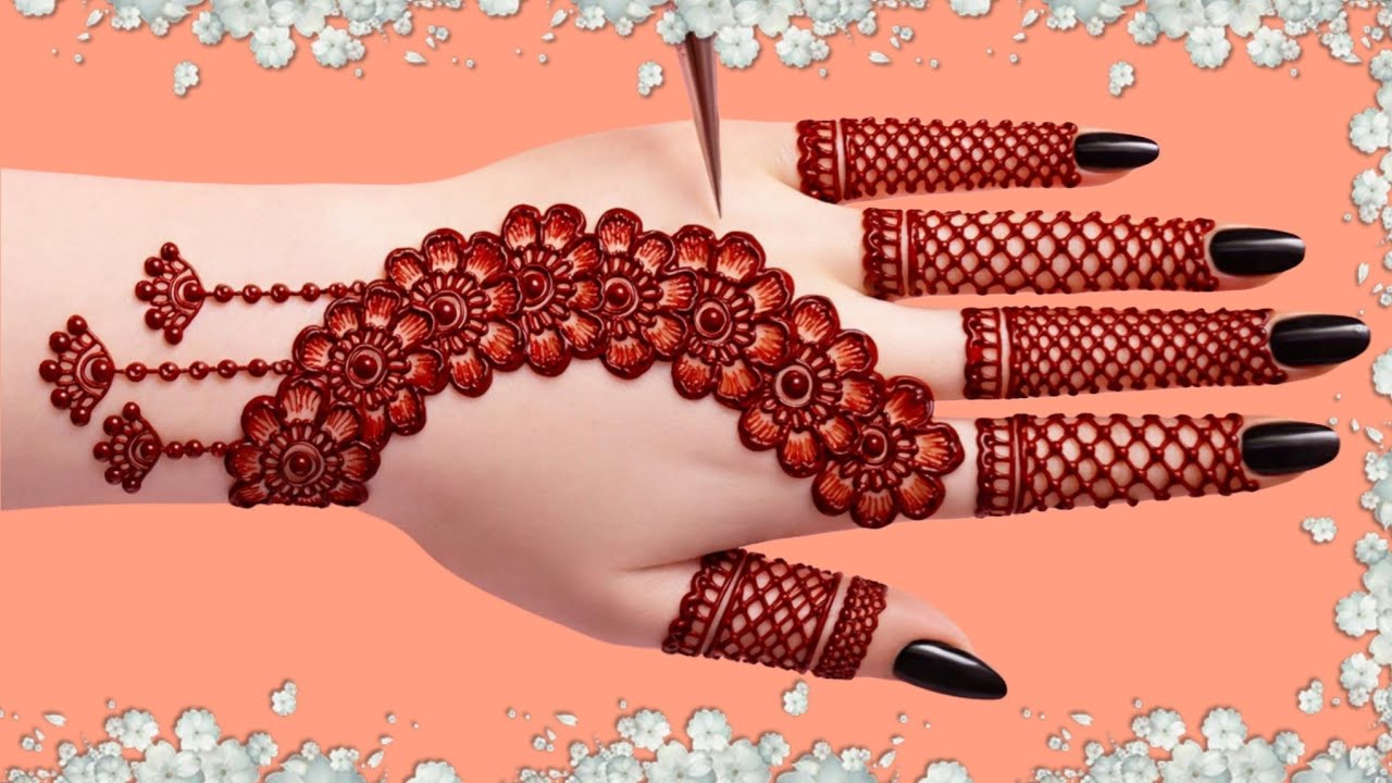 Back Hand Flower Mehndi Design / Rose Beautiful Easy Mehndi Design / Hatho ki Mehndi /