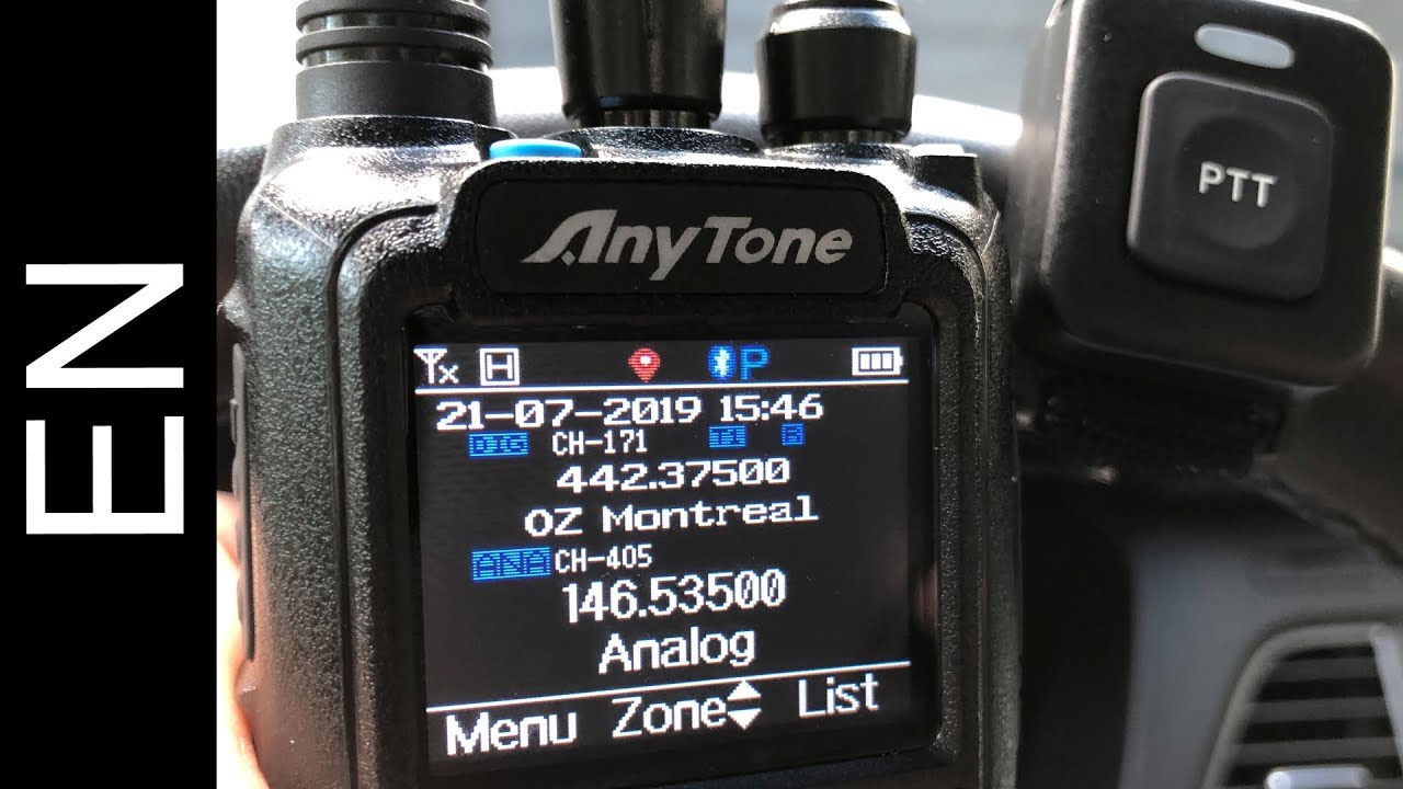 AnyTone AT-D878UV PLUS with Bluetooth and PTT remote
