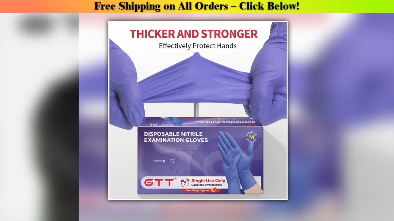 100pcs Disposable Nitrile Gloves Suitable For Home Use Latex Free Suitable For Lab Tattoo Kitchen