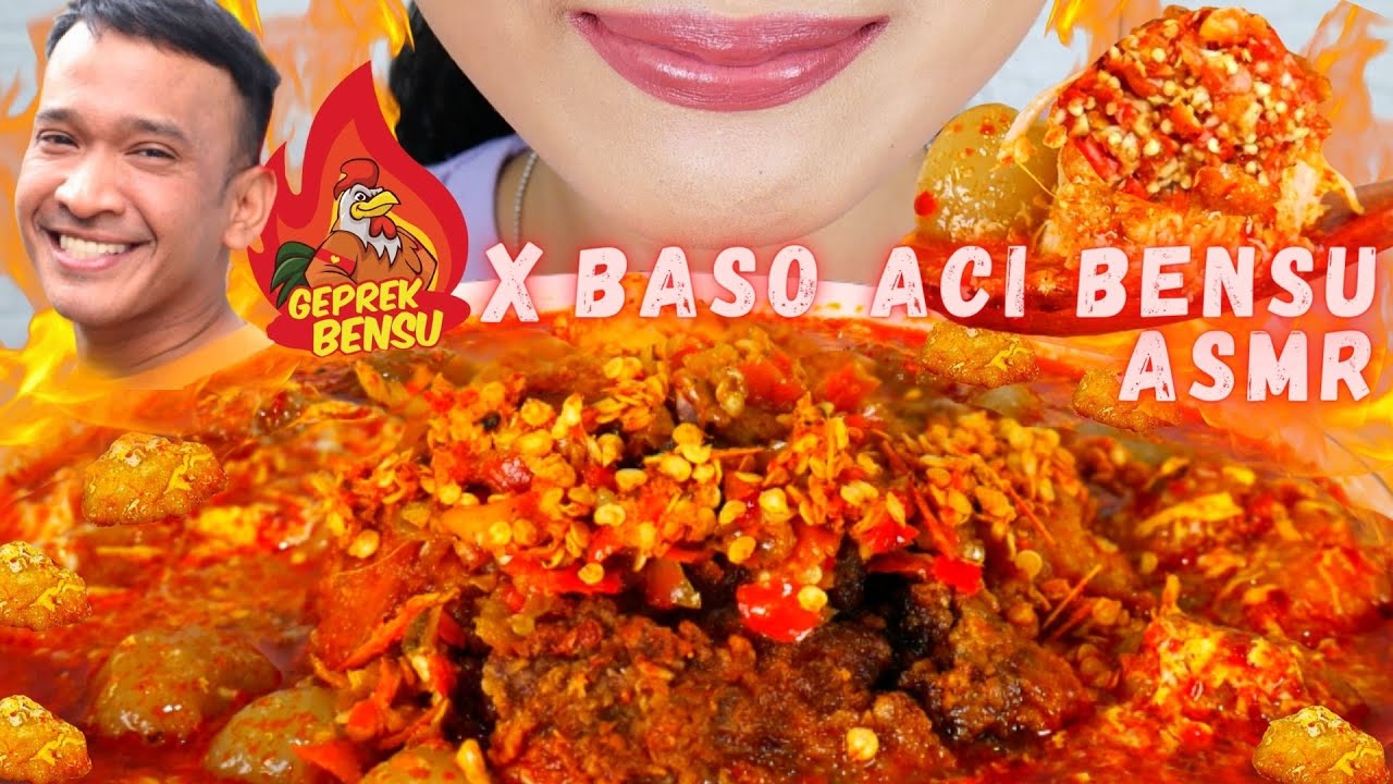 KLENGER!! ASMR KOMBO BASO ACI BENSU X GEPREK BENSU PEDES SYAIT0N🌶️🥴 | ASMR INDONESIA