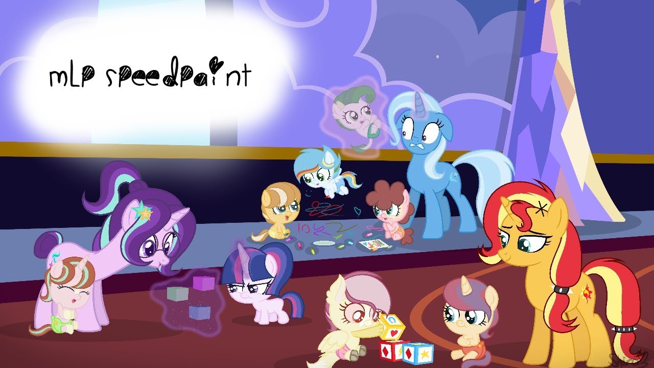 MLP Speedpaint Base Edit [Next Gen] Babysitting Trio