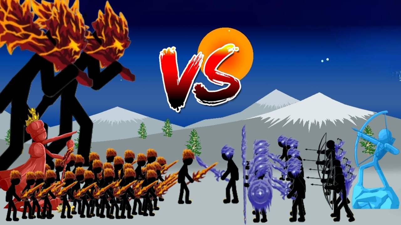 STICK WAR LEGACY || LAVA VS ICE || A huge battle ⚔️