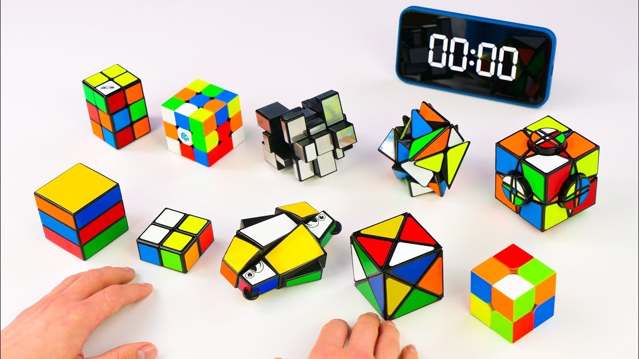 Solving 10 Rubik`s Cubes in one take | Level 1-10