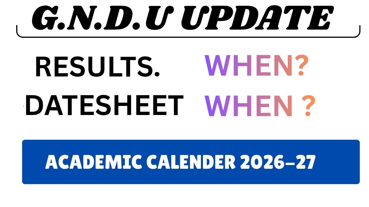 GNDU UPDATES.. RESULTS? .DATESHEET?.#gnduexamnews #gnduresult2025 #gnduresultnewstoday #GNDU