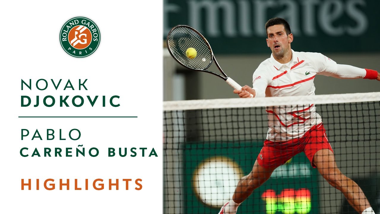Novak Djokovic vs Pablo Carre&ntilde;o Busta - Quarterfinals Highlights | Roland-Garros 2020